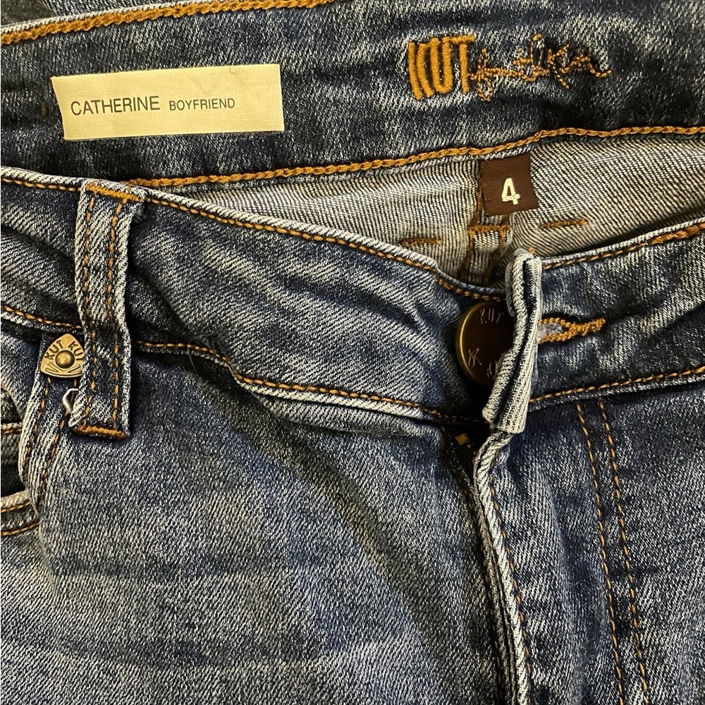 Sz:4 Kut From The Kloth Women’s Catherine Boyfriend Blue Jeans - Picture 4 of 10